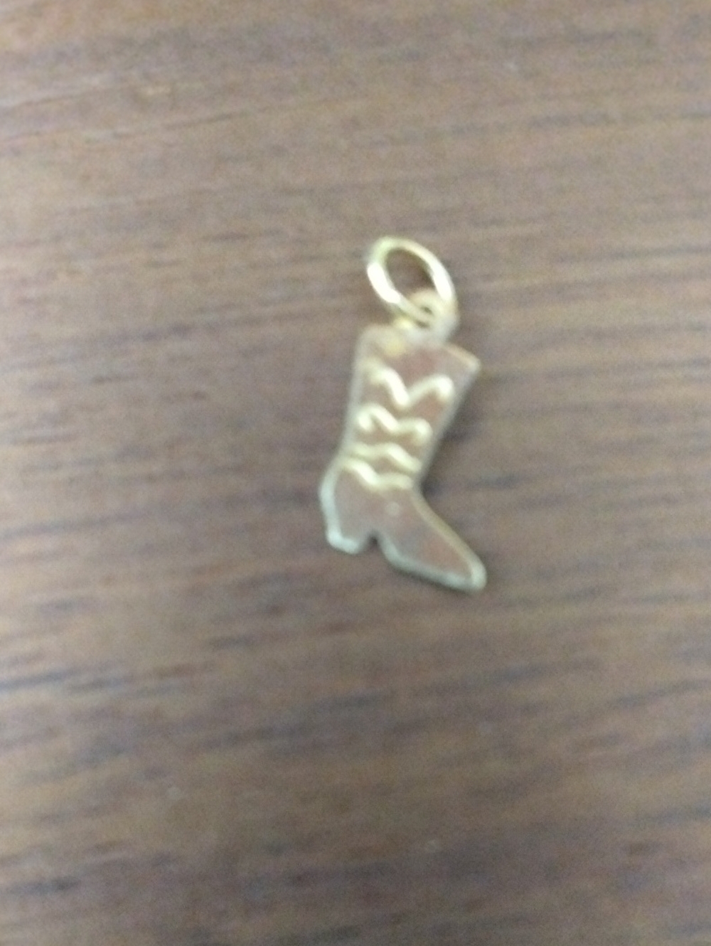 14k Gold Cowboy Boot Charm Pendant